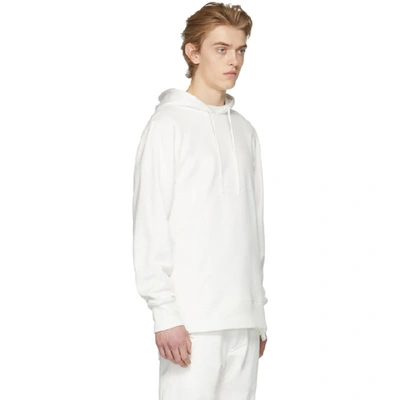 Shop Y-3 White Classic Logo Hoodie In Core White