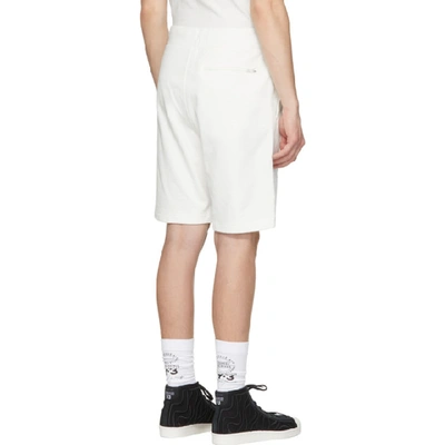 Shop Y-3 White Classic Logo Shorts In Core White