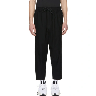 Shop Y-3 Black Twill Sarouel Trousers