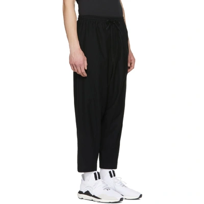 Shop Y-3 Black Twill Sarouel Trousers