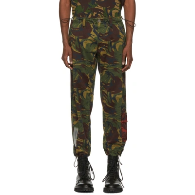 Shop Off-white Multicolor Camouflage Chino Trousers