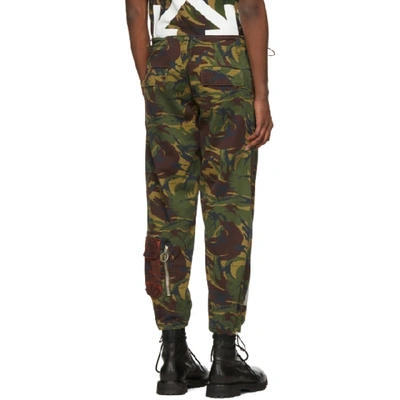 Shop Off-white Multicolor Camouflage Chino Trousers