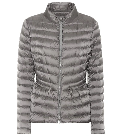 Shop Moncler Agate Down Jacket In Grey
