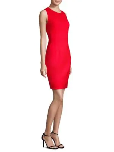 Shop Elie Tahari Tera Sheath Dress In Glossy Red