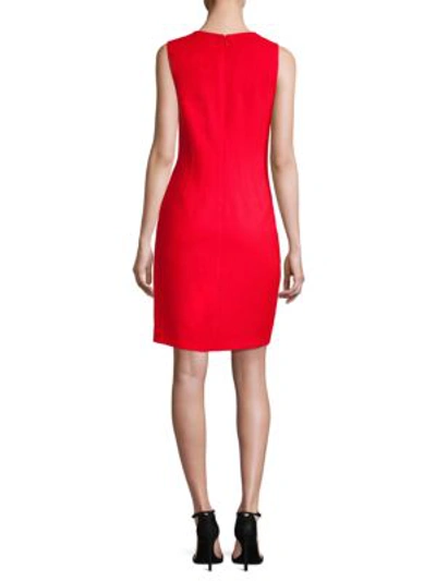 Shop Elie Tahari Tera Sheath Dress In Glossy Red