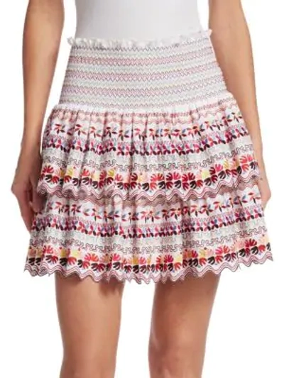 Shop Amur Kinsley Skirt In White Multi