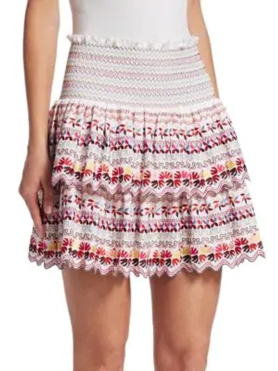 Shop Amur Kinsley Skirt In White Multi