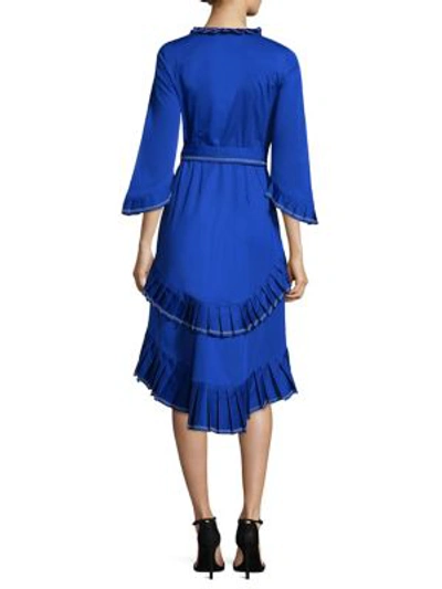 Shop Alexis Hallie Wrap Dress In Mykonos Blue