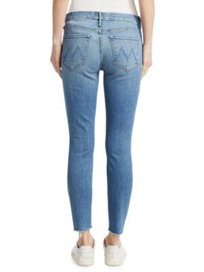Shop Mother The Looker Ankle Fray Skinny Jeans In One Smart Cookie