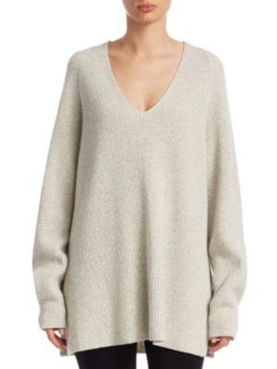 Shop The Row Arabelle Cashmere-silk Sweater In Grey