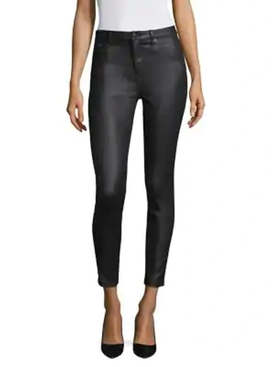 Shop The Kooples Franky Leather Effect Pants In Black