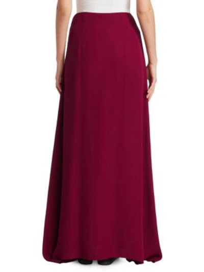 Shop The Row Viv Silk Maxi Skirt In Fuchsia