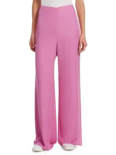 Shop The Row Kiola Wide-leg Silk Pants In Orchid Pink