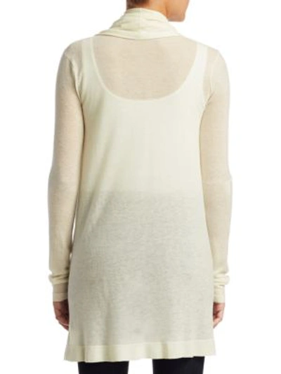 Shop Theory Open Front Cashmere Cardigan In Grey