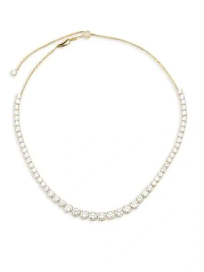 Shop Adriana Orsini Sterling Cz Essentials Graduated Adjustable Necklace In Yellow Gold