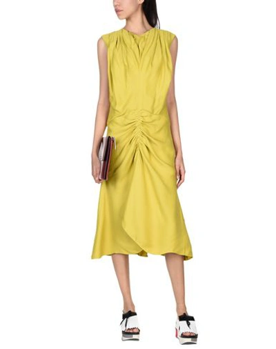 Shop Marni Knee-length Dresses In Acid Green