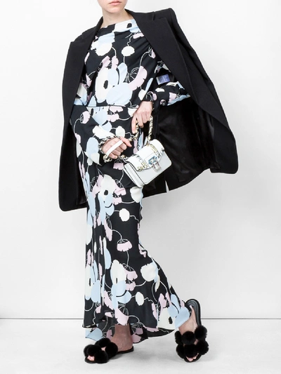 Shop Marni Floral Long Sleeved Maxi Dress