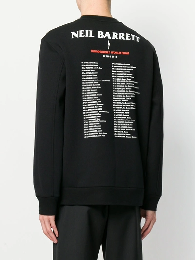 Shop Neil Barrett Thunderbolt World Tour Sweatshirt