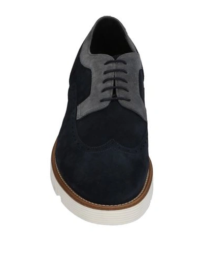 Shop Alberto Guardiani Laced Shoes In Dark Blue