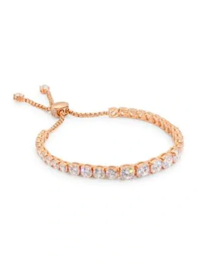 Shop Adriana Orsini Cz Essentials Adjustable Bracelet In Rose Gold