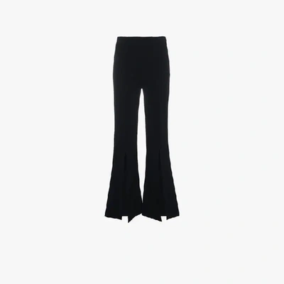 Shop Roland Mouret Parkgate Front Split Trousers In Black