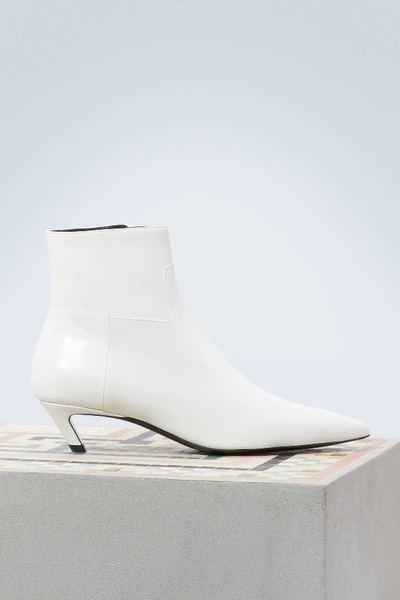 Shop Balenciaga Slash Ankle Boots In Blanc