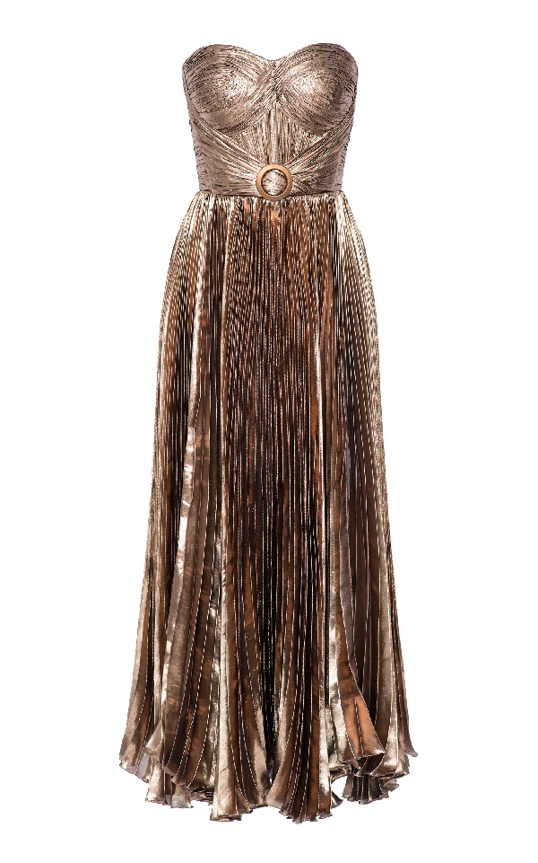 Maria Lucia Hohan Aviana Chiffon Dress In Brown | ModeSens