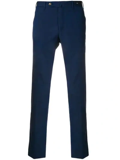 Shop Pt01 Slim Trousers In Blue