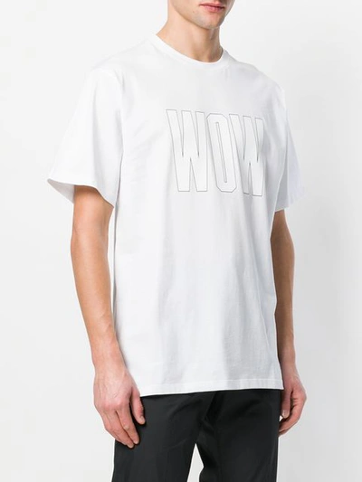 Shop Msgm Wow Print T-shirt - White