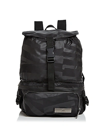 Shop Adidas By Stella Mccartney Convertible Nylon Backpack In Black/gunmetal