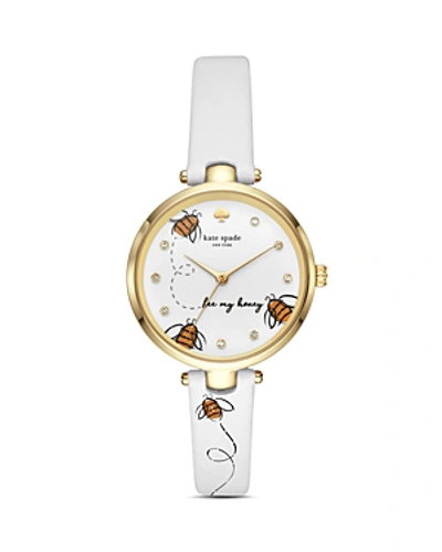 Shop Kate Spade New York Holland Bee Graphic Watch, 34mm In White