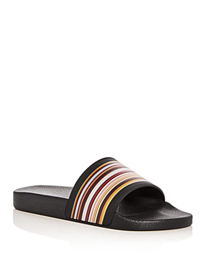 Shop Paul Smith Men's Ruben Slide Sandals In Black