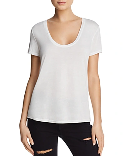 Shop Splendid Scoop Neck Tee In White