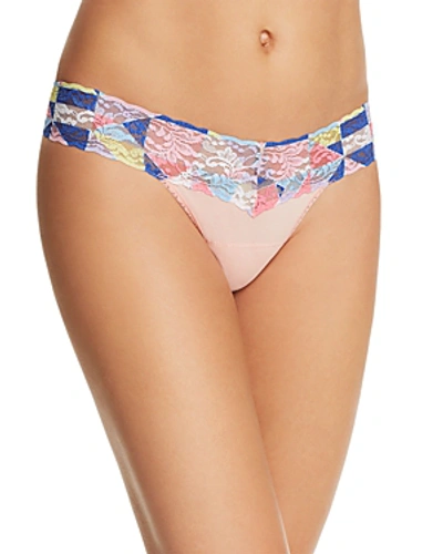 Shop Hanky Panky Lace Waistband Low-rise Thong - 100% Exclusive In Rosita Pink