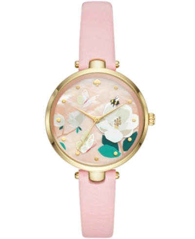 Shop Kate Spade New York Women's Holland Pink Leather Strap Watch 34mm
