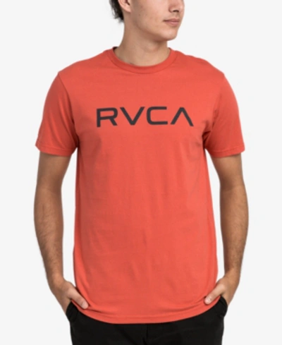 Shop Rvca Men's Logo-print T-shirt In Orange