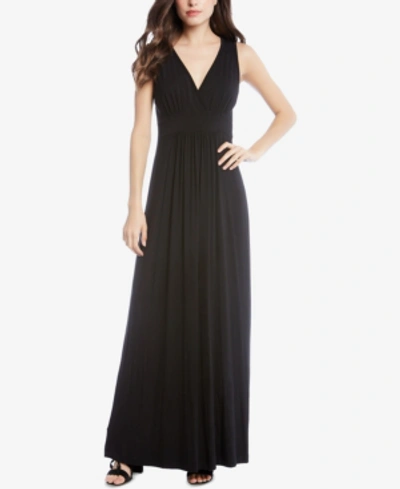 Shop Karen Kane V-neck Maxi Dress In Black