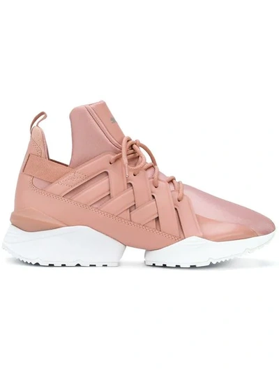 Puma Muse Echo Satin En Pointe High Top Sneaker In Peach Beige/ White |  ModeSens