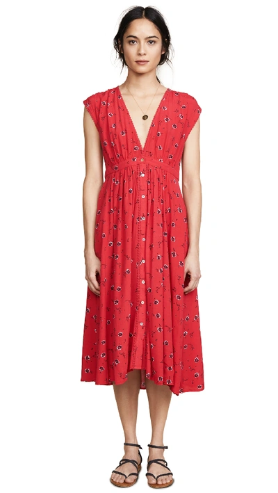 Shop Knot Sisters Secret Garden Dress In Rojo Floral