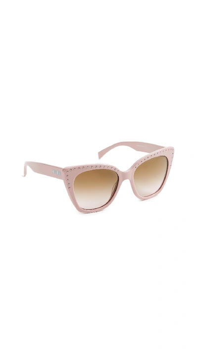 Shop Moschino Slight Cat Eye Sunglasses In Pink/brown Gradient