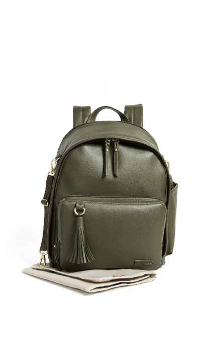 Shop Skip Hop Greenwich Simply Chic Diaper Backpack In Olive