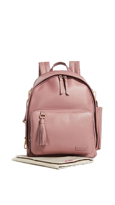 Shop Skip Hop Greenwich Simply Chic Diaper Backpack In Dusty Rose