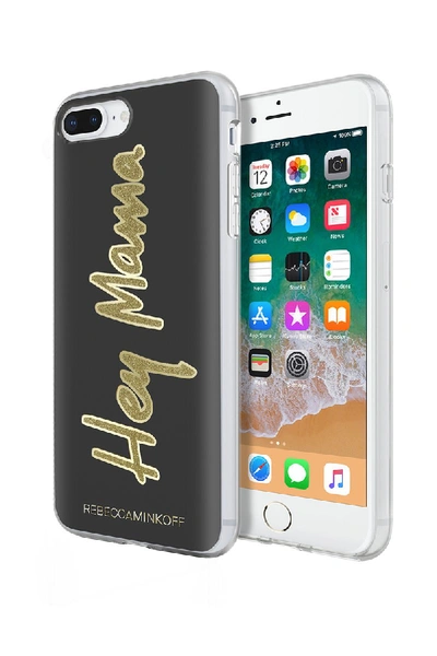 Shop Rebecca Minkoff Hey Mama Case For Iphone 8 Plus & Iphone 7 Plus In Black/gold