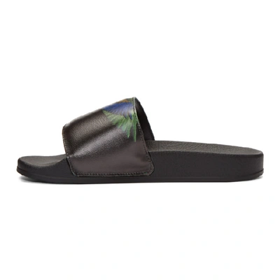 Shop Marcelo Burlon County Of Milan Black Color Wing Slides