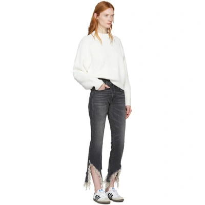 Shop R13 Grey Kick Fit Jeans In Harper Grey