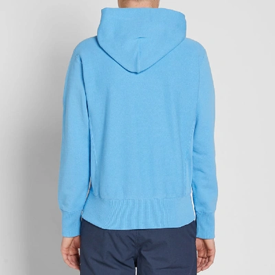 Shop Champion Reverse Weave Classic Pullover Hoody In Blue
