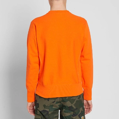 Shop Champion Reverse Weave Classic Crew Sweat In Orange