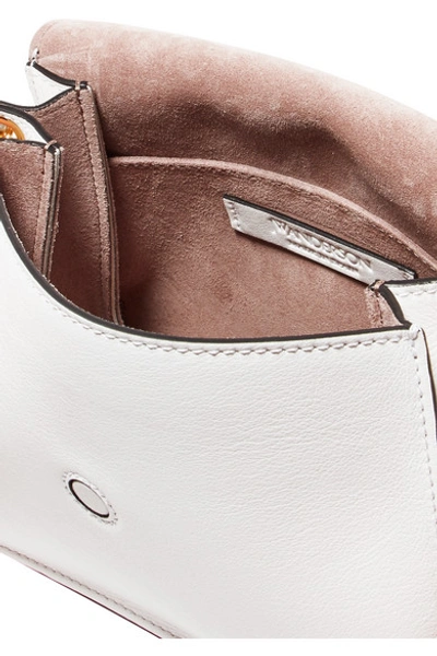 Shop Jw Anderson Pierce Mini Two-tone Leather Shoulder Bag In White