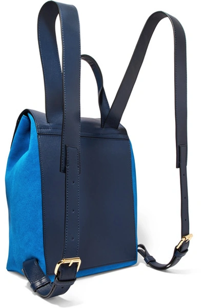 Shop Jw Anderson Pierce Mini Suede And Textured-leather Backpack