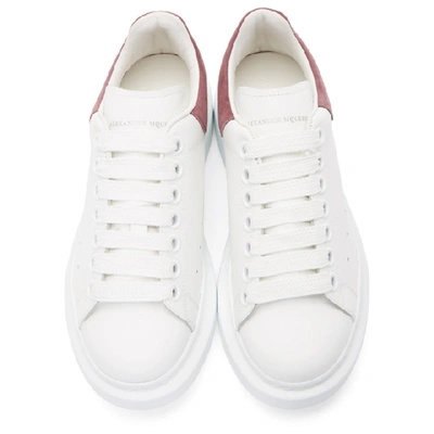 Shop Alexander Mcqueen White & Pink Oversized Sneakers